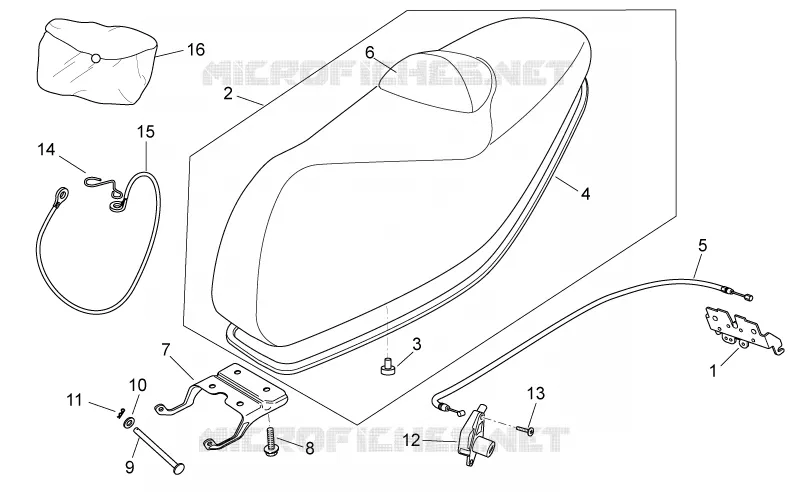 Saddle Aprilia APRILIA-SCOOTER 250 ATLANTIC 2008  Atlantic