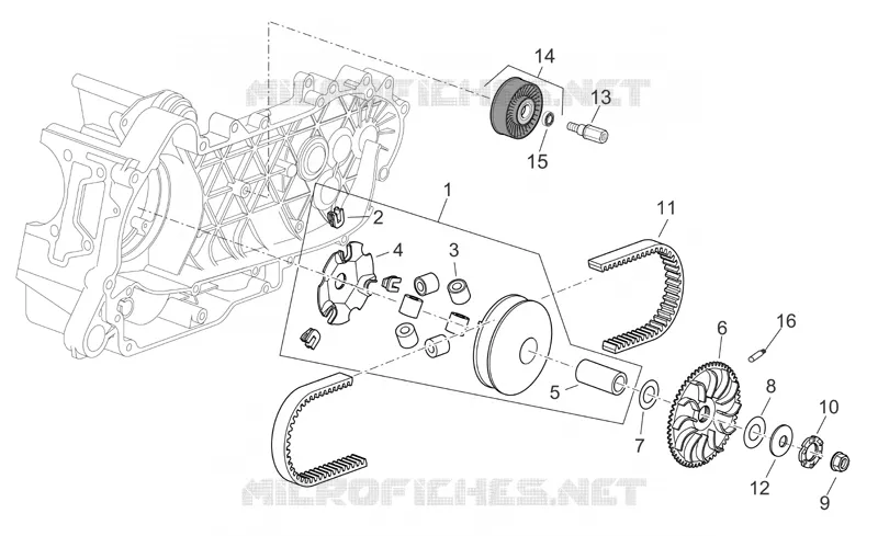 Variator assembly Aprilia APRILIA-SCOOTER 125 ATLANTIC 2007  Atlantic