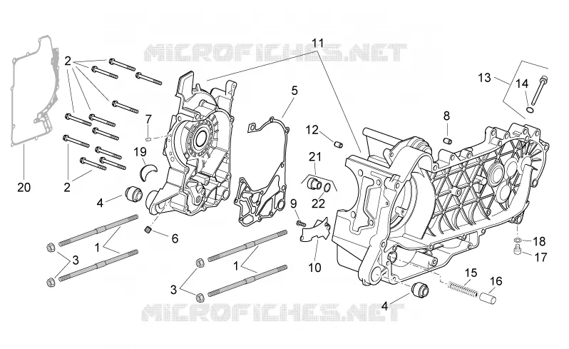 Crankcase Aprilia APRILIA-SCOOTER 125 ATLANTIC 2011  Atlantic E3