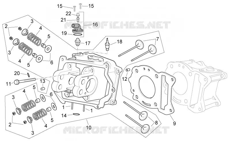 Cylinder head Aprilia APRILIA-SCOOTER 125 ATLANTIC 2012  Atlantic E3