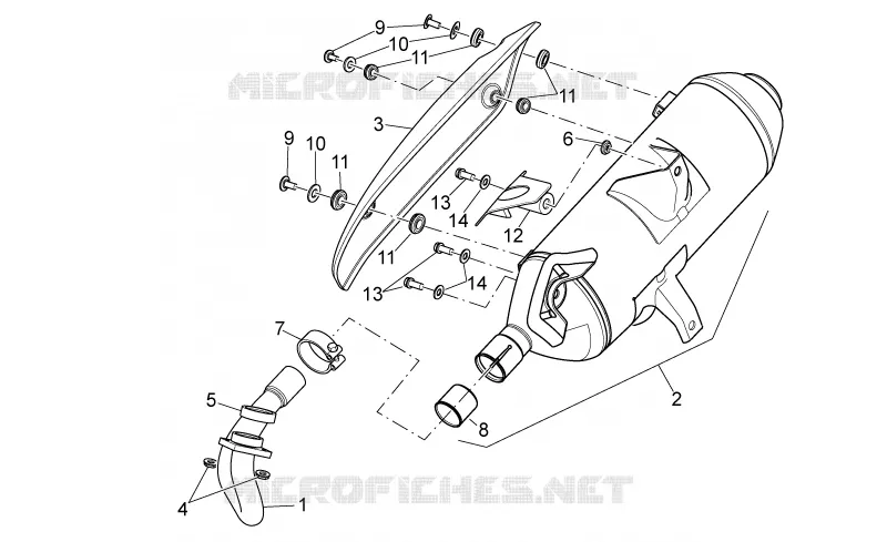 Exhaust unit Aprilia APRILIA-SCOOTER 125 ATLANTIC 2012  Atlantic E3