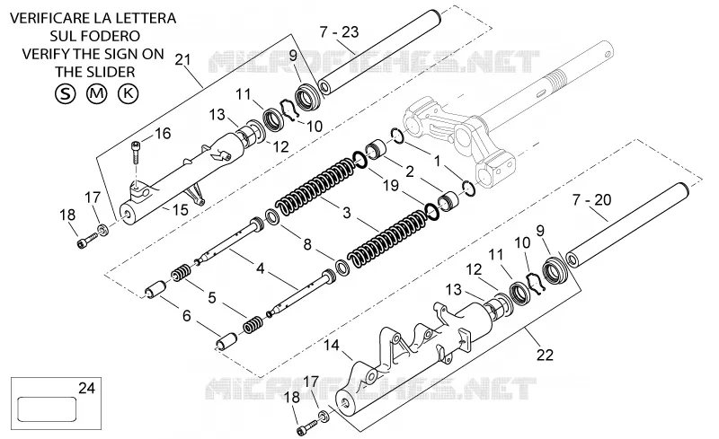Fron fork II Aprilia APRILIA-SCOOTER 125 ATLANTIC 2012  Atlantic E3