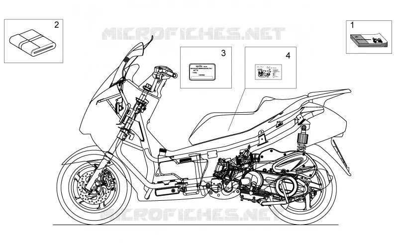 Plate set-decal-op.handbooks Aprilia APRILIA-SCOOTER 125 ATLANTIC 2011  Atlantic E3