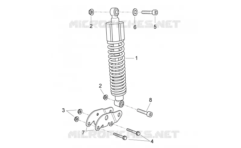 Rear shock absorber Aprilia APRILIA-SCOOTER 125 ATLANTIC 2011  Atlantic E3