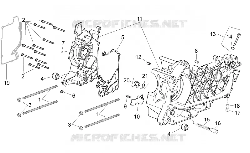 Crankcase Aprilia APRILIA-SCOOTER 300 ATLANTIC 2011  Atlantic