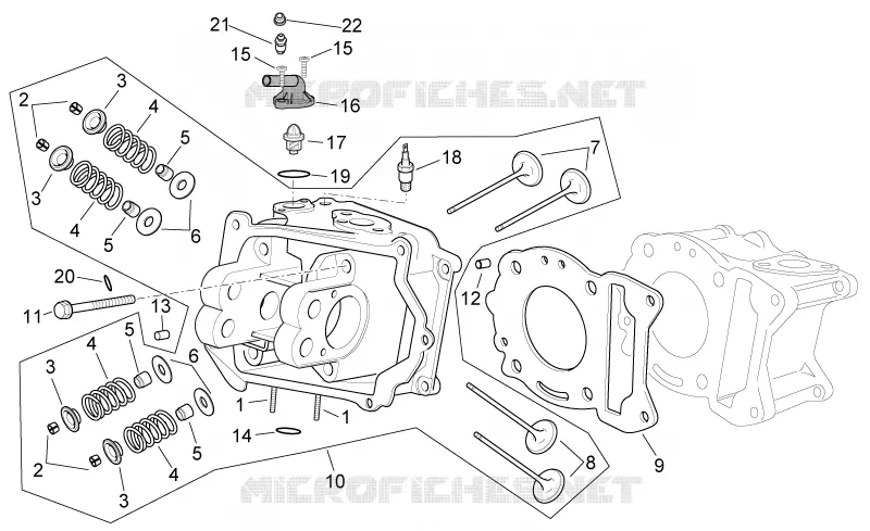Cylinder head Aprilia APRILIA-SCOOTER 300 ATLANTIC 2011  Atlantic