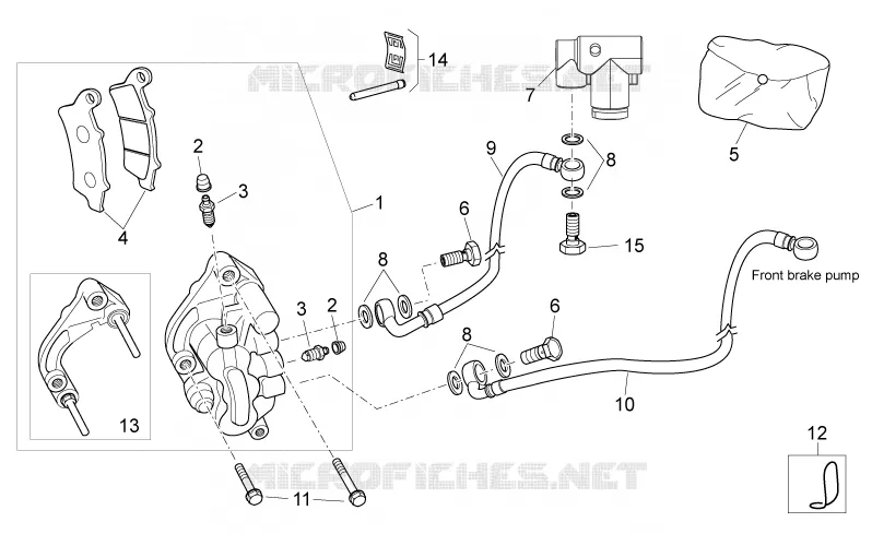 Front brake caliper Aprilia APRILIA-SCOOTER 300 ATLANTIC 2011  Atlantic