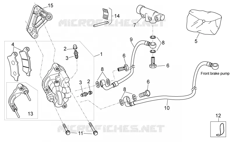 Front brake caliper Aprilia APRILIA-SCOOTER 400 ATLANTIC 2006  Atlantic Sprint