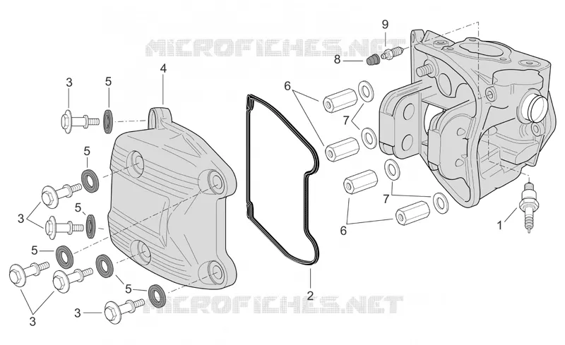 Head cover (Ext.Thermostat) Aprilia APRILIA-SCOOTER 500 ATLANTIC 2005  Atlantic Sprint