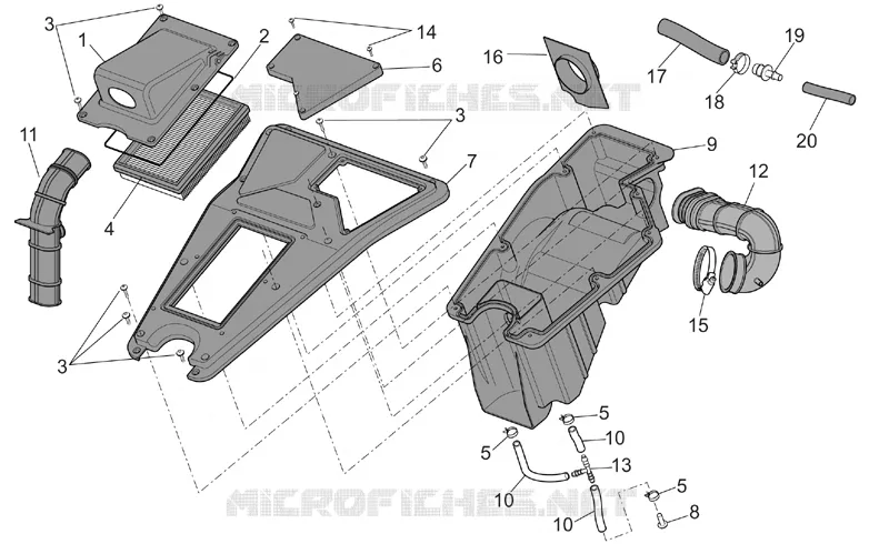 Air box Aprilia APRILIA-SCOOTER 500 ATLANTIC 2004  Atlantic