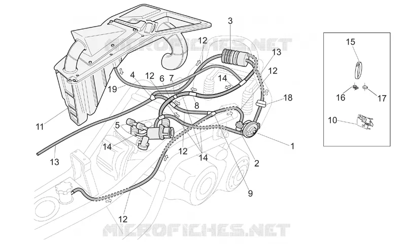 Fuel vapour recover system Aprilia APRILIA-SCOOTER 500 ATLANTIC 2004  Atlantic