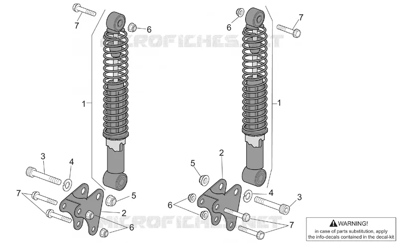 Rear shock absorber Aprilia APRILIA-SCOOTER 500 ATLANTIC 2002  Atlantic